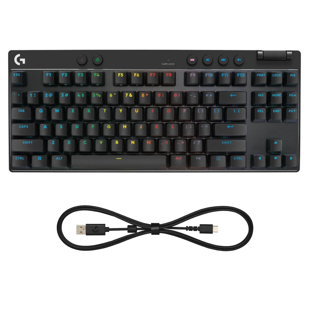 Logitech PRO X TKL RAPID Wired Gaming Keyboard - Analog Switches Black 920-013234