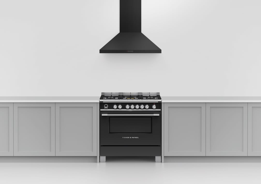 Fisher & Paykel Series 7 Wall Rangehood, 90cm, Pyramid Chimney HC90PCB1