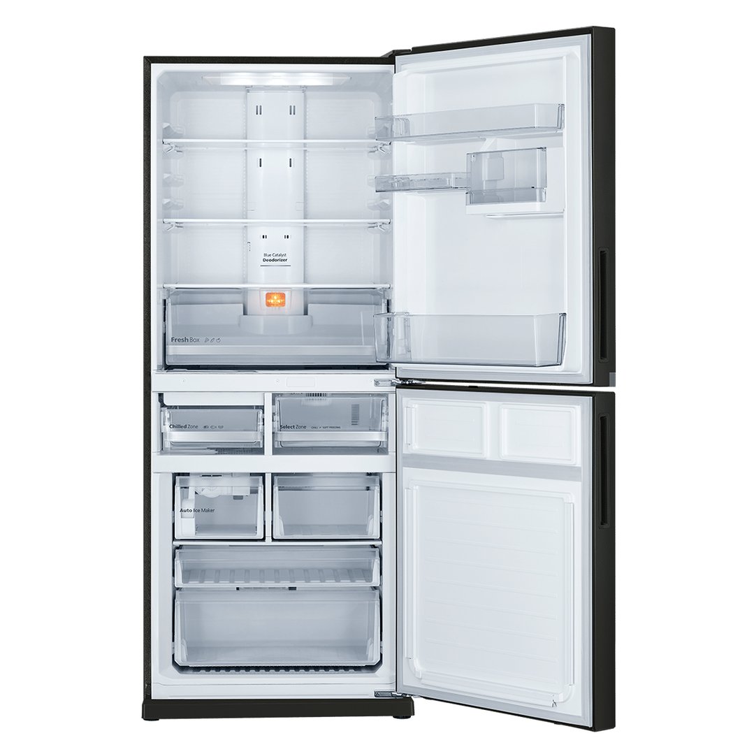 Mitsubishi Electric 421L HS Steel Series Bottom Mount Fridge - Matte Black MR-HS421EX-MB-A