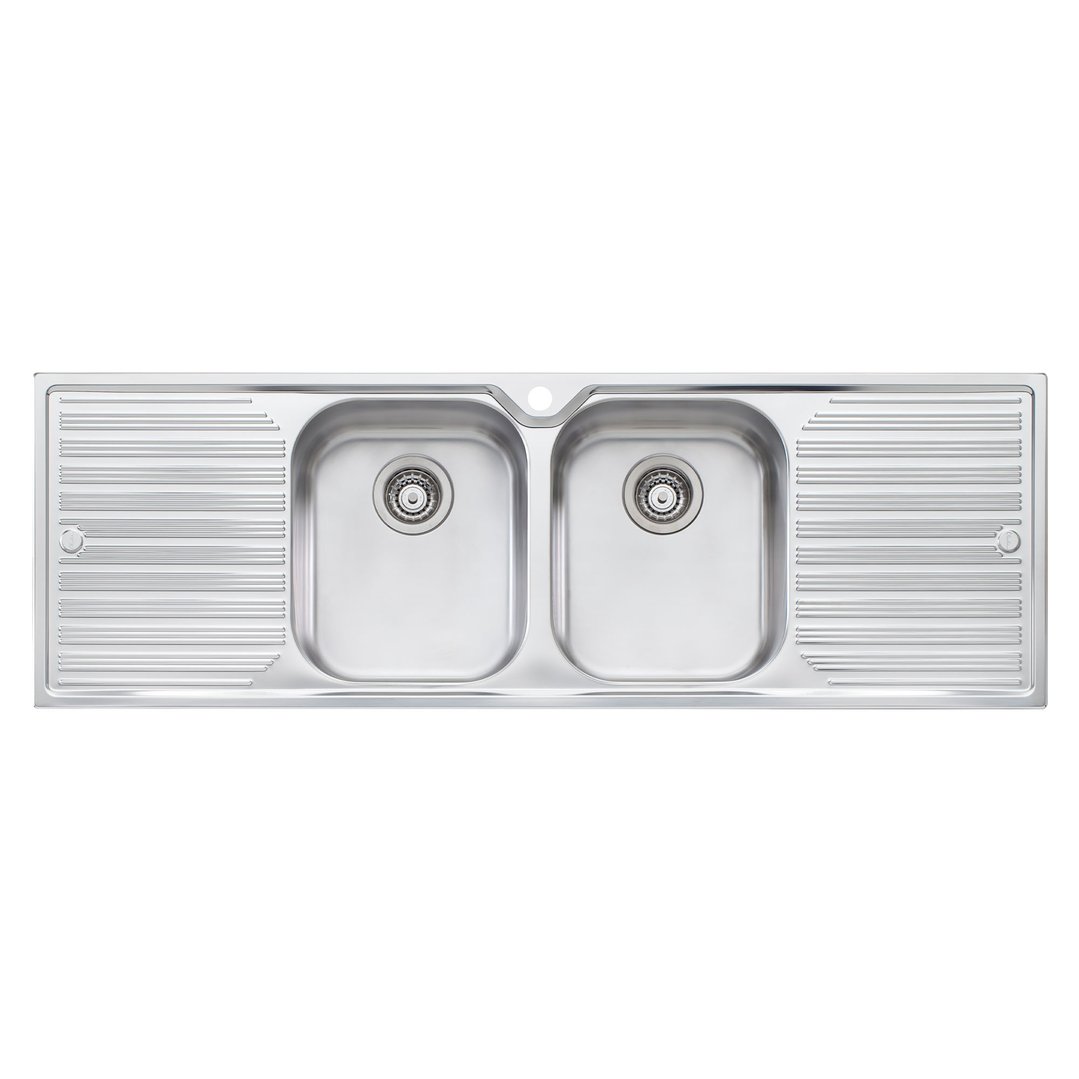 Oliveri Double Bowl with Double Drainer DZ153