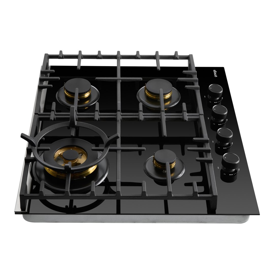 Omega 60cm Gas on Glass Cooktop. OCGG604WB