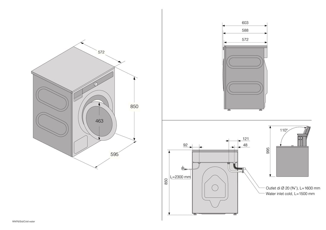 ASKO 8kg Logic Steel Seal™ Front Load Washing Machine - White W3086CWAU