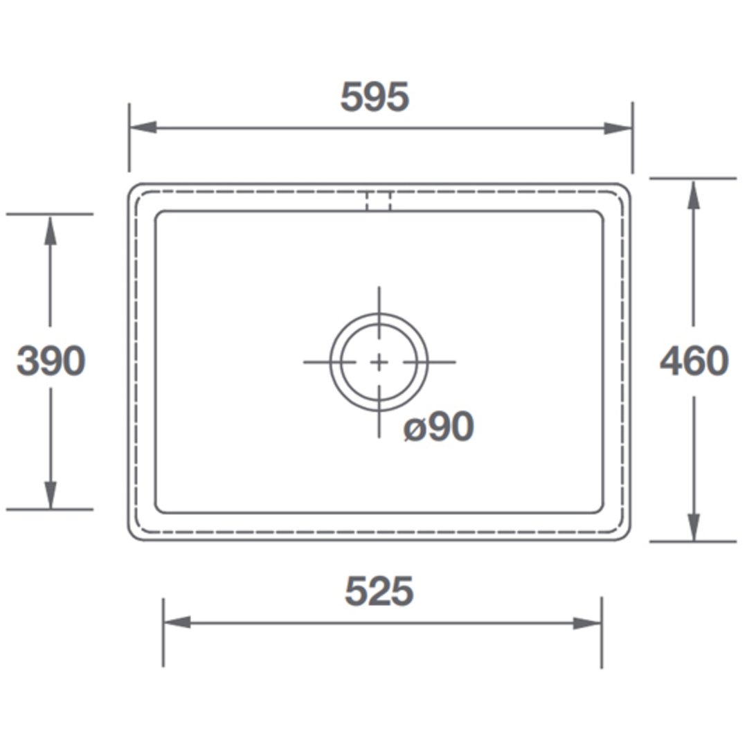 Shaws Inset 600 Sink SCIN595WH