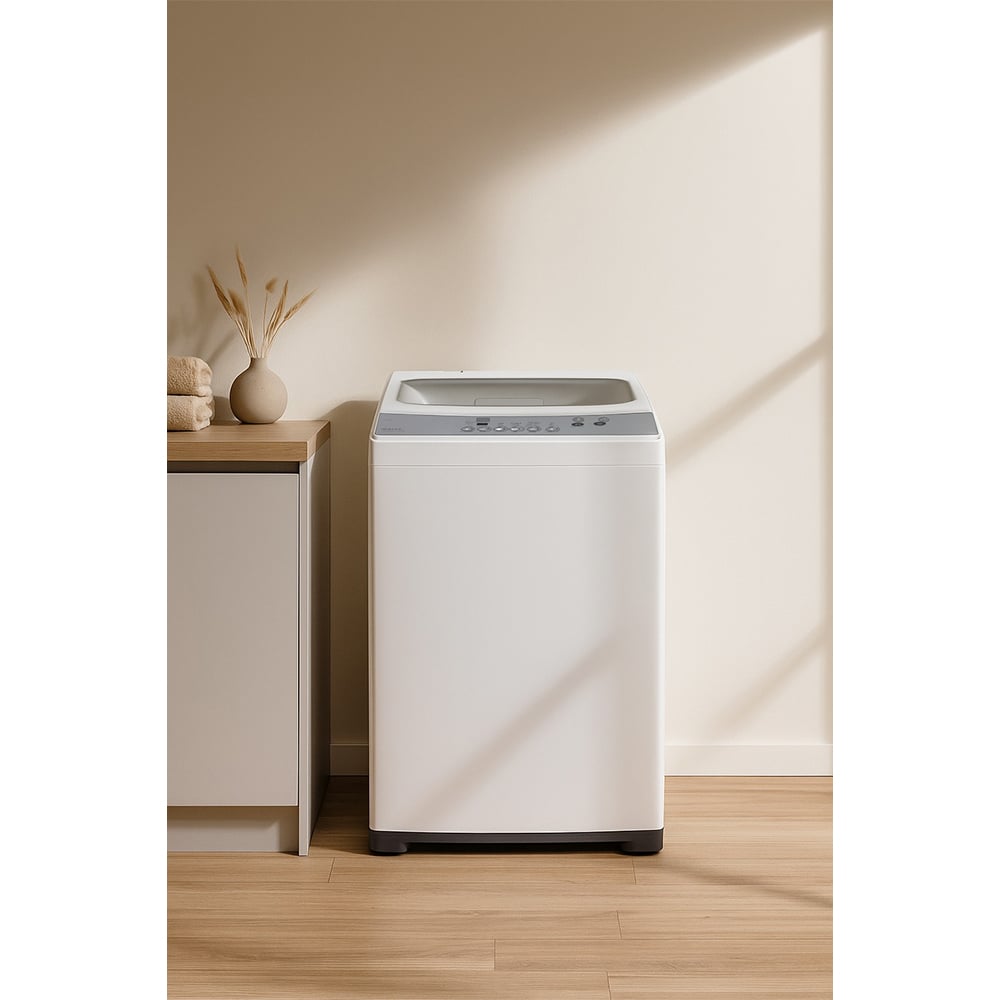 INALTO 5.5kg Top Load Washing Machine in a modern laundry setting
