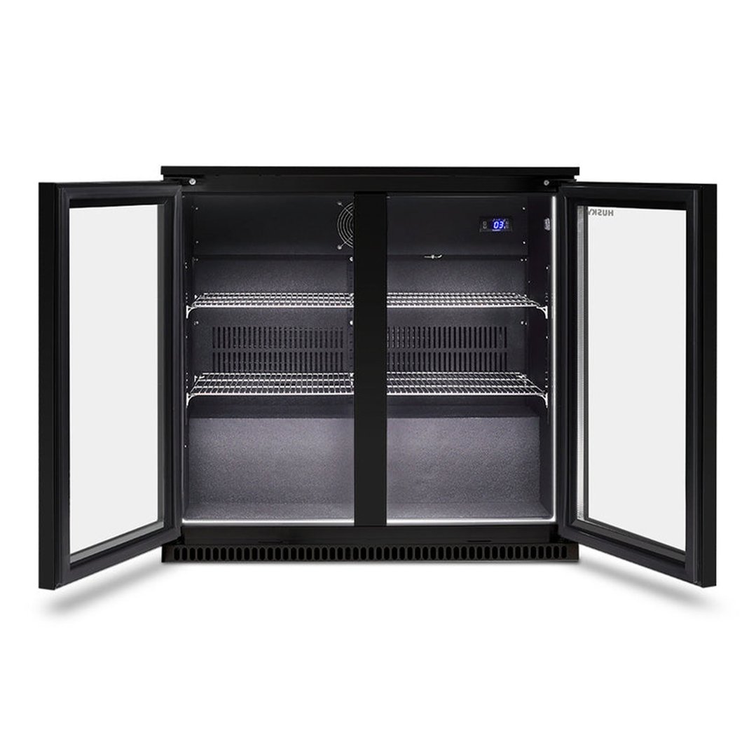 Husky 190L Alfresco Double Door Chiller in Black ALFC2BK840ELB
