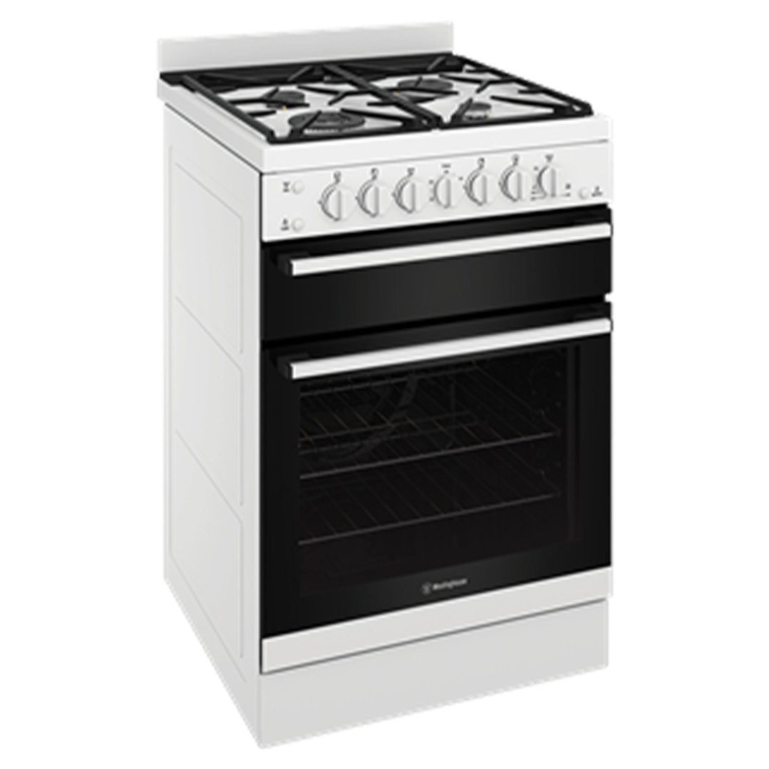 Westinghouse 60cm Gas Freestanding Cooker with Separate Grill, White