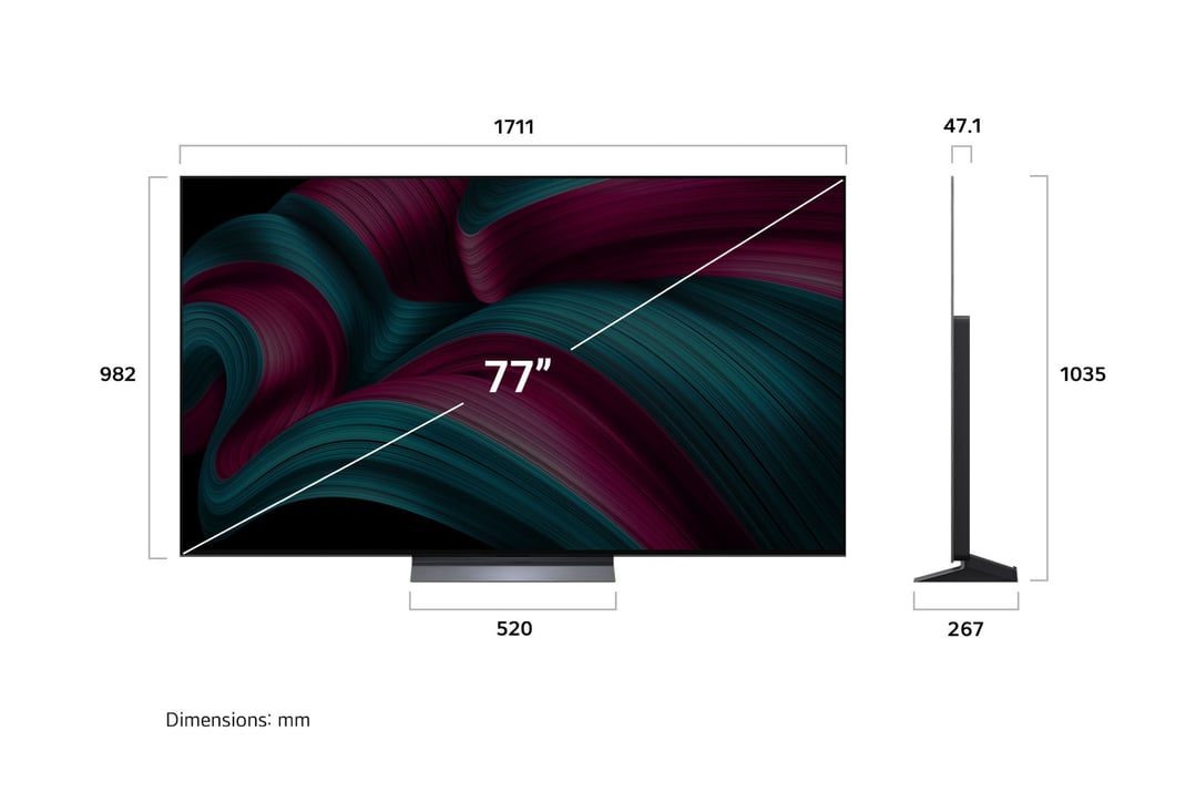 LG 77" OLED evo C5 AI UHD 4K Smart TV 2025 OLED77C5PSA