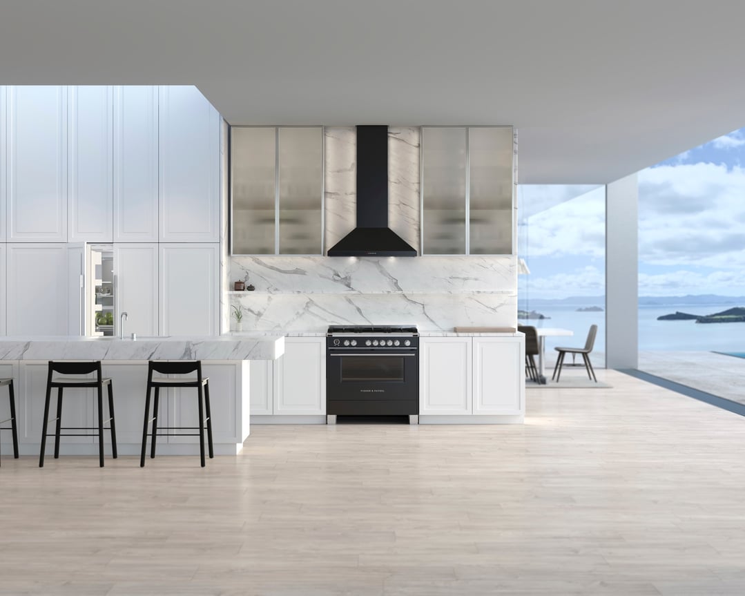 Fisher & Paykel Series 7 Wall Rangehood, 90cm, Pyramid Chimney HC90PCB1