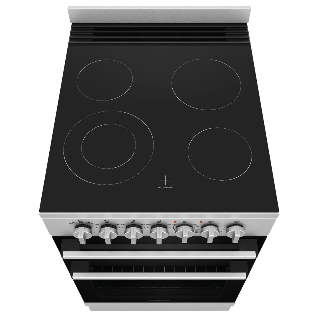 Westinghouse 54cm freestanding electric oven and ceramic cooktop