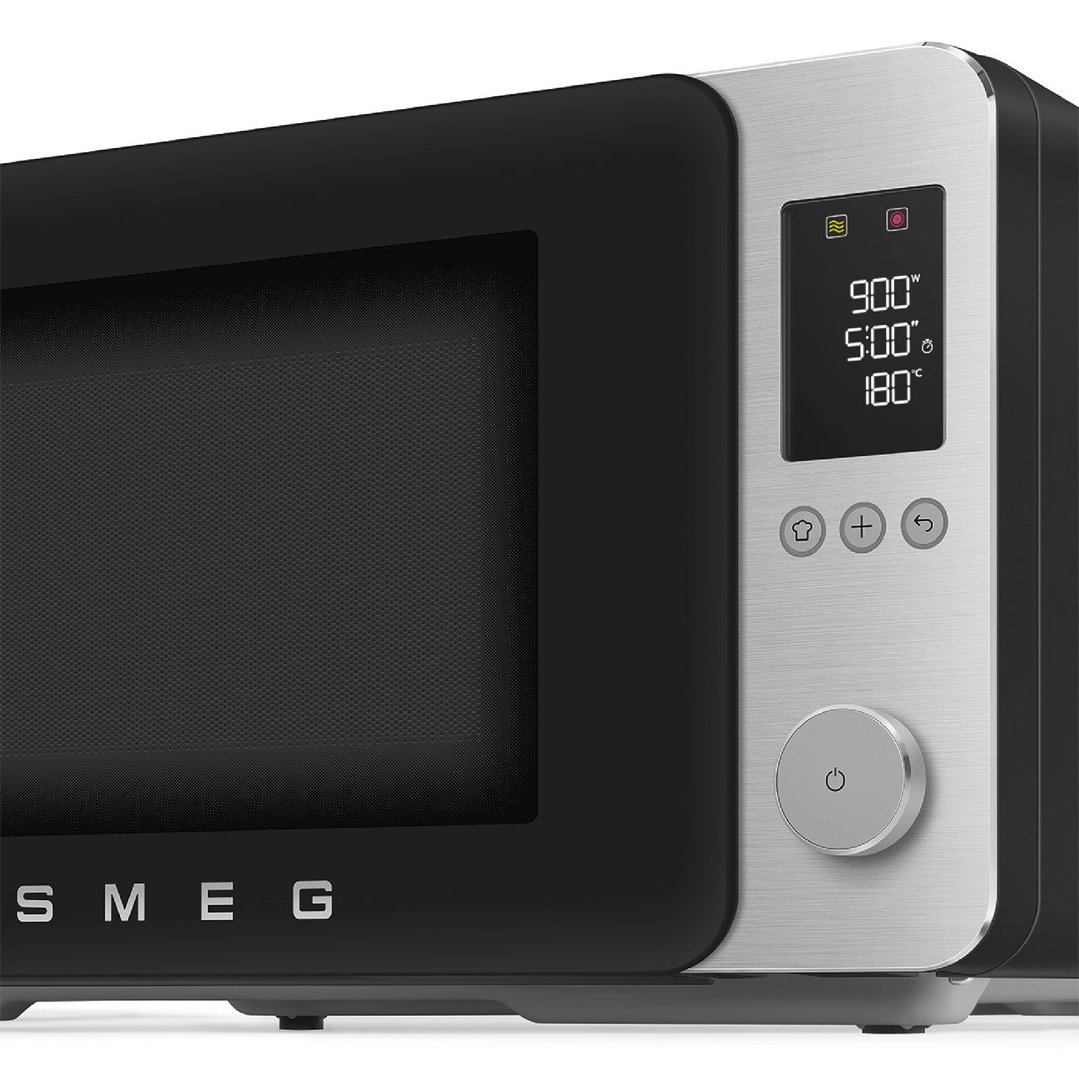 Smeg 27L Combi Microwave Oven - Matte Black MOC02BLMAU
