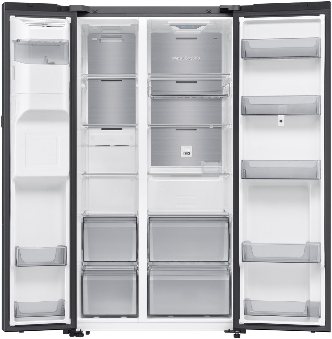 Samsung 615L Side-by-Side Refrigerator Family Hub - Black SRS6800BFH