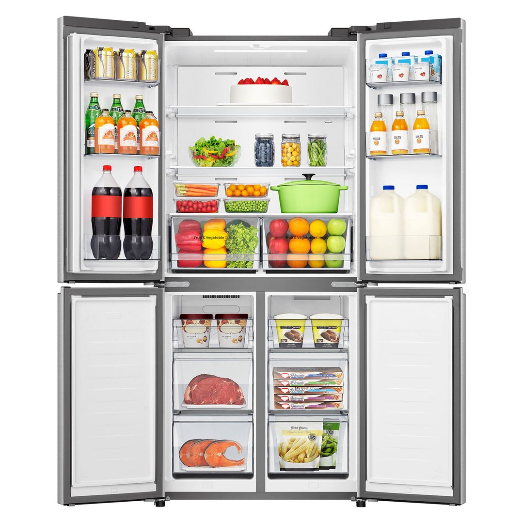 Hisense 483L French Door Fridge, White Glass HRCD483G