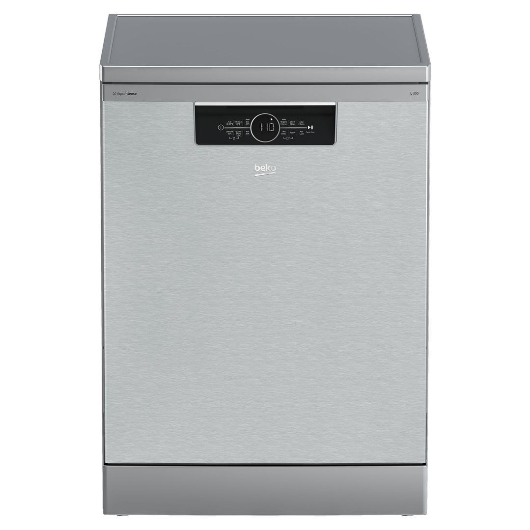 Beko 16 Place Setting Freestanding Dishwasher, Stainless Steel