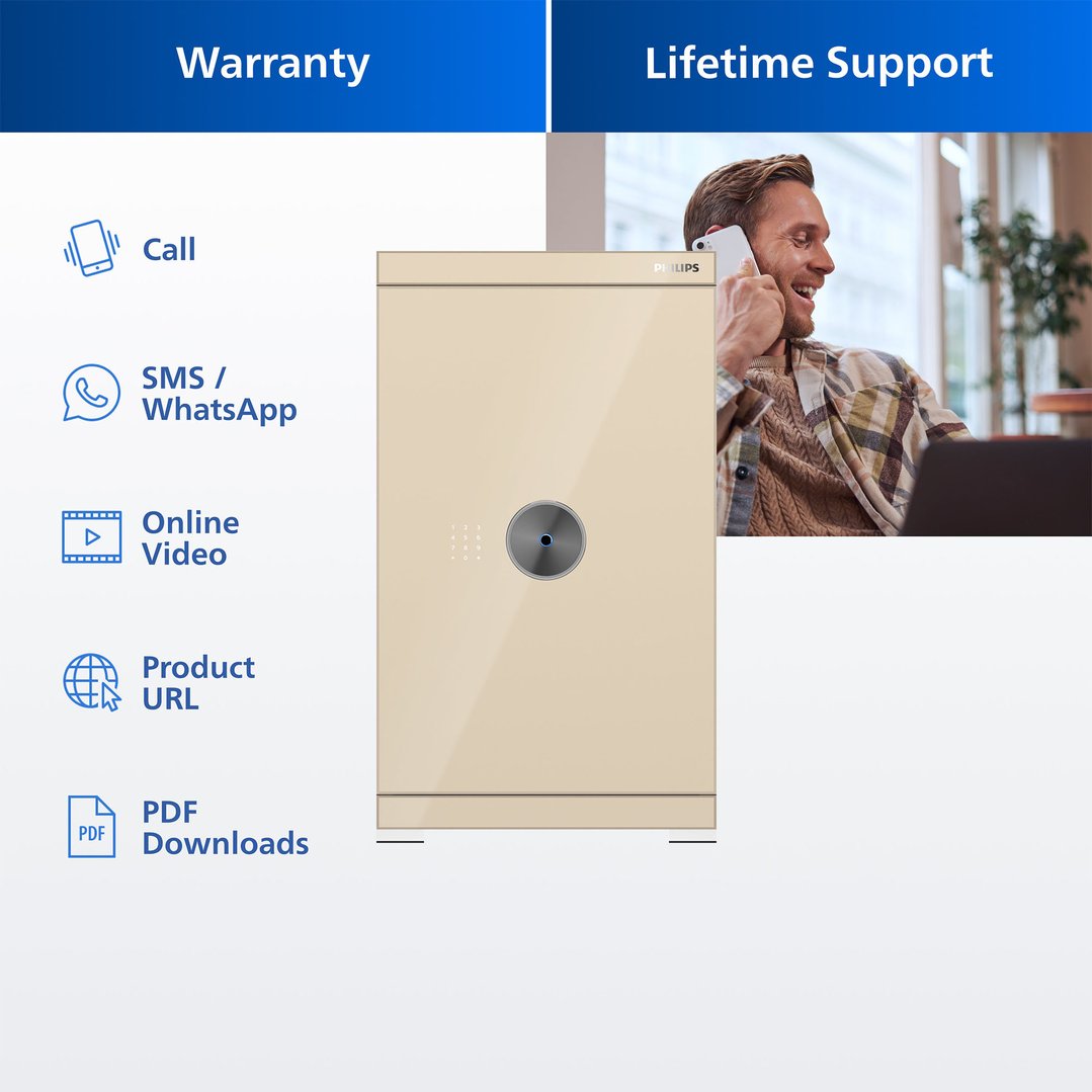 Philips Wi-Fi Connectivity Smart Safe - 131 KG (Gold) SBX602-8CU-GOLD