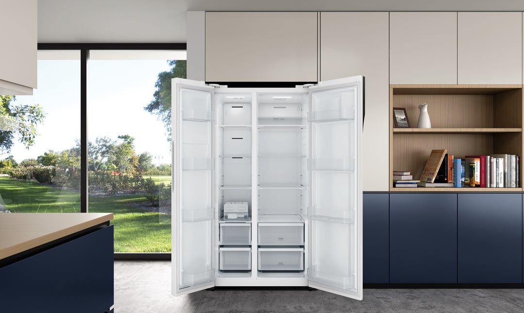 Westinghouse 624L Side by Side Fridge, White WSE6200WB