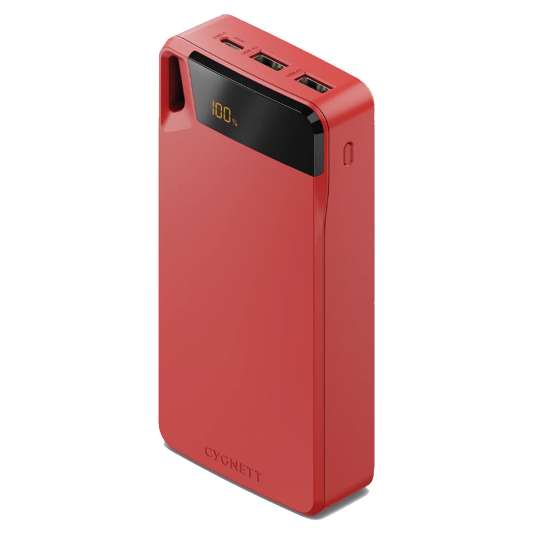 Cygnett ChargeUp Boost 4th Generation 20,000 mAh Power Bank - Red. CY4753PBCHE