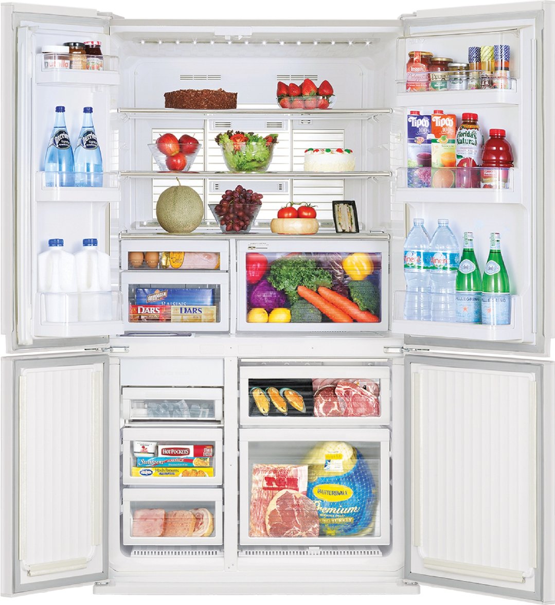 Mitsubishi Electric 580L L4 Series French Door Fridge - Glacier White MR-LA580ER-GWH-A
