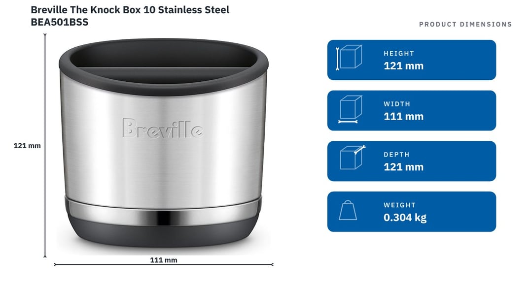 Breville The Knock Box 10 Stainless Steel BEA501BSS