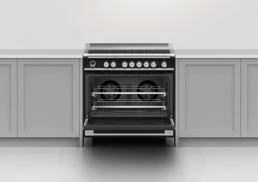 Fisher & Paykel 90cm Series 9 Classic 5 Zone Induction Pyrolytic Cooker, 2 SmartZones OR90SCI6B1