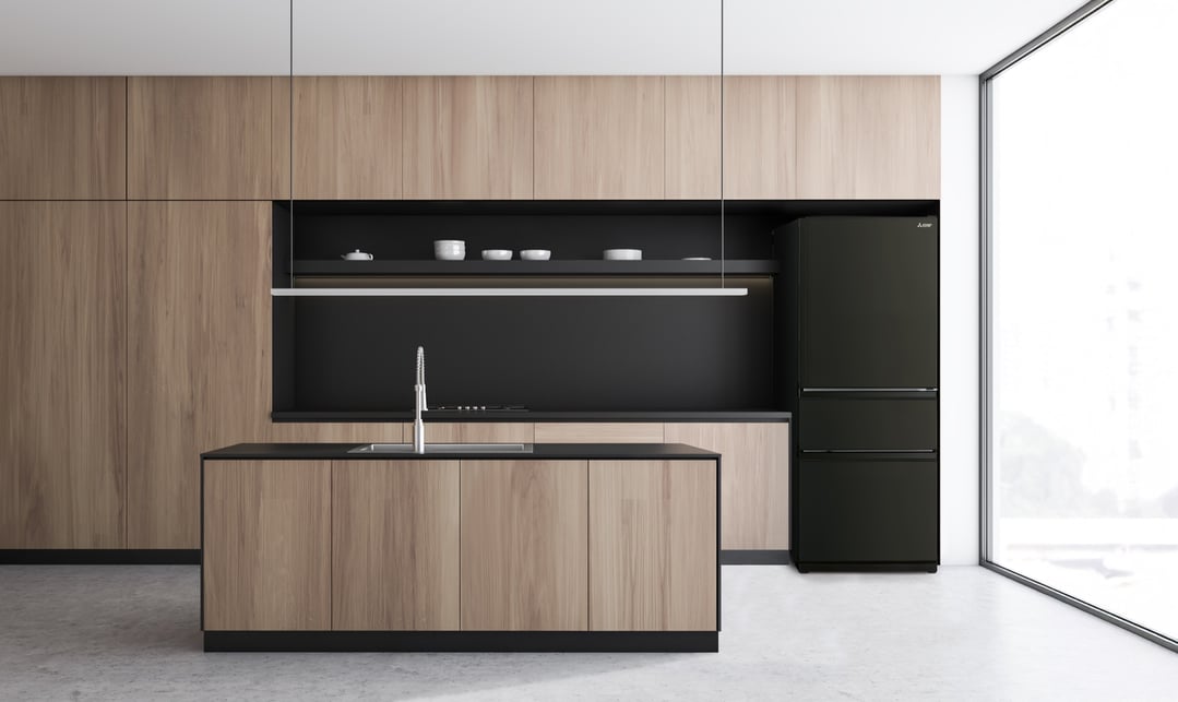 Mitsubishi Electric 450L CX Steel Series Bottom Mount Fridge - Matte Black MR-CX450ER-MB-A