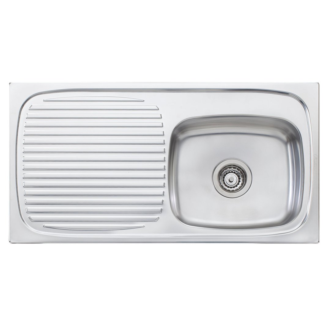 Oliveri Ultraform Single Right Hand Bowl Sink With Drainer UF02