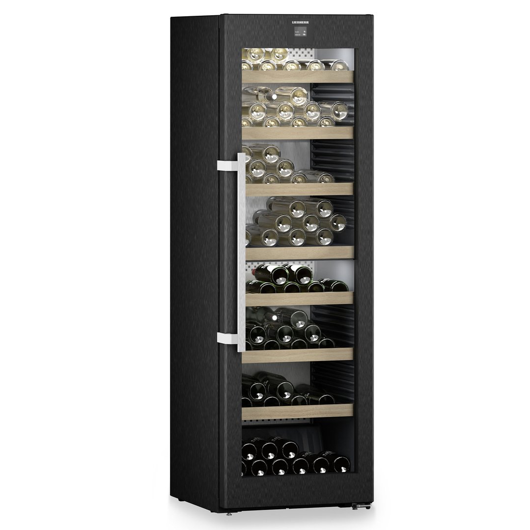 Liebherr 155 Bottle Dual Zone Wine Fridge - Black Steel WPBS5262RHH