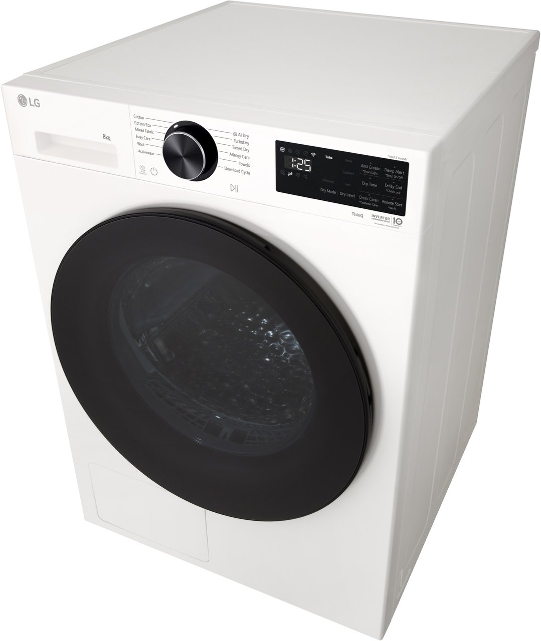 LG 8kg Series 3 AI Heat Pump Dryer - White DXH3-08W
