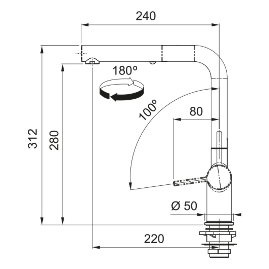 Franke Active Pull-Out Matte Black Tap TA7721MB