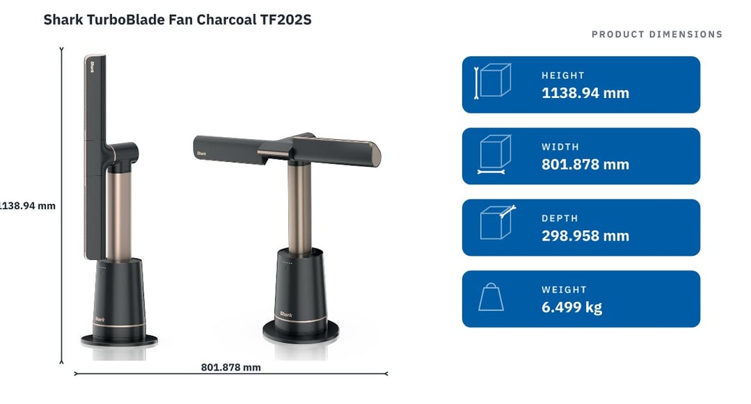 Shark TurboBlade Fan Charcoal TF202S
