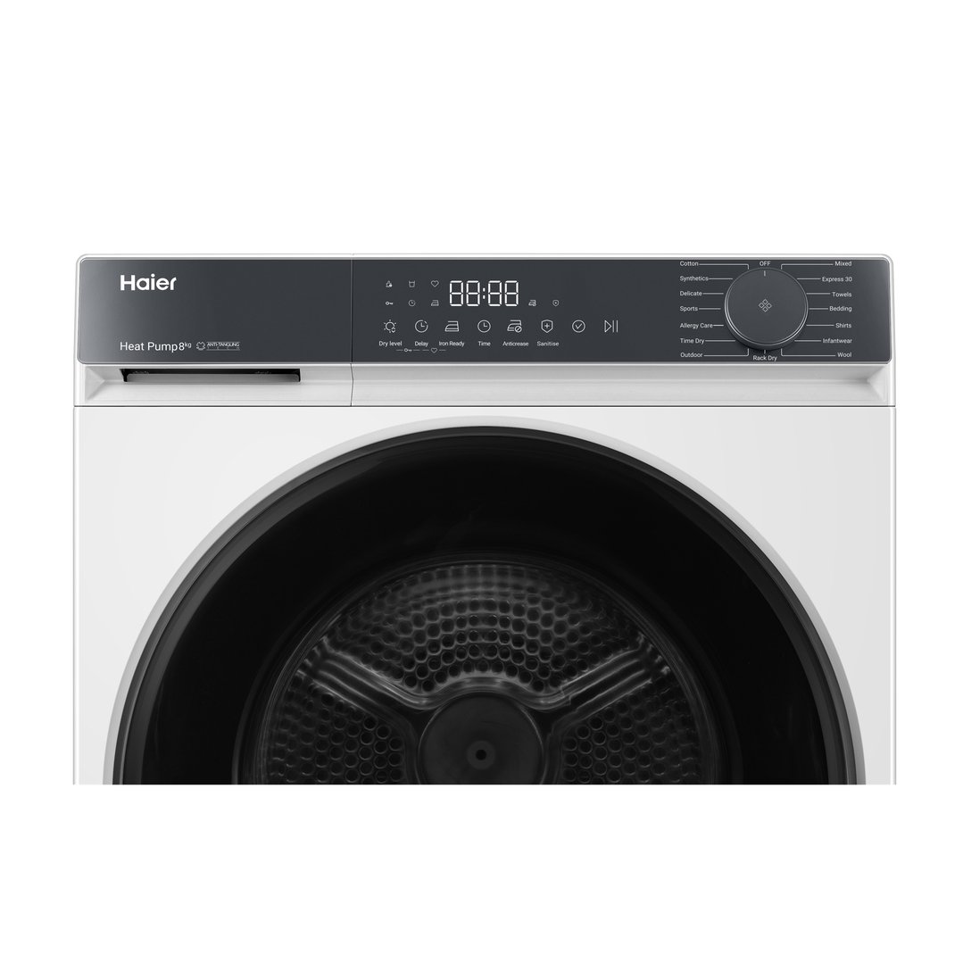 Haier 8kg 300 Series Heat Pump Dryer - White HDHPS80KW1