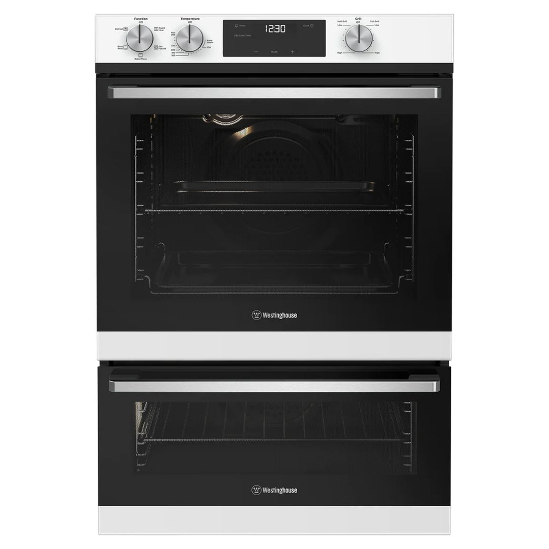 Westinghouse 60cm multifunction 5 white oven with separate grill, fast