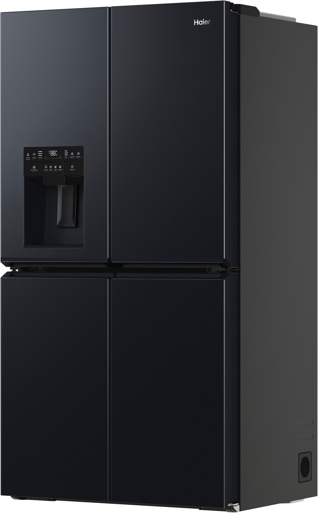 Haier 601L 600 Series Quad Door Refrigerator Freezer - Black HRF680YZC