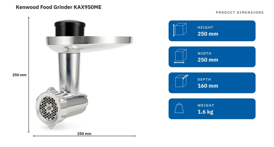 Kenwood Food Grinder KAX950ME — product dimensions