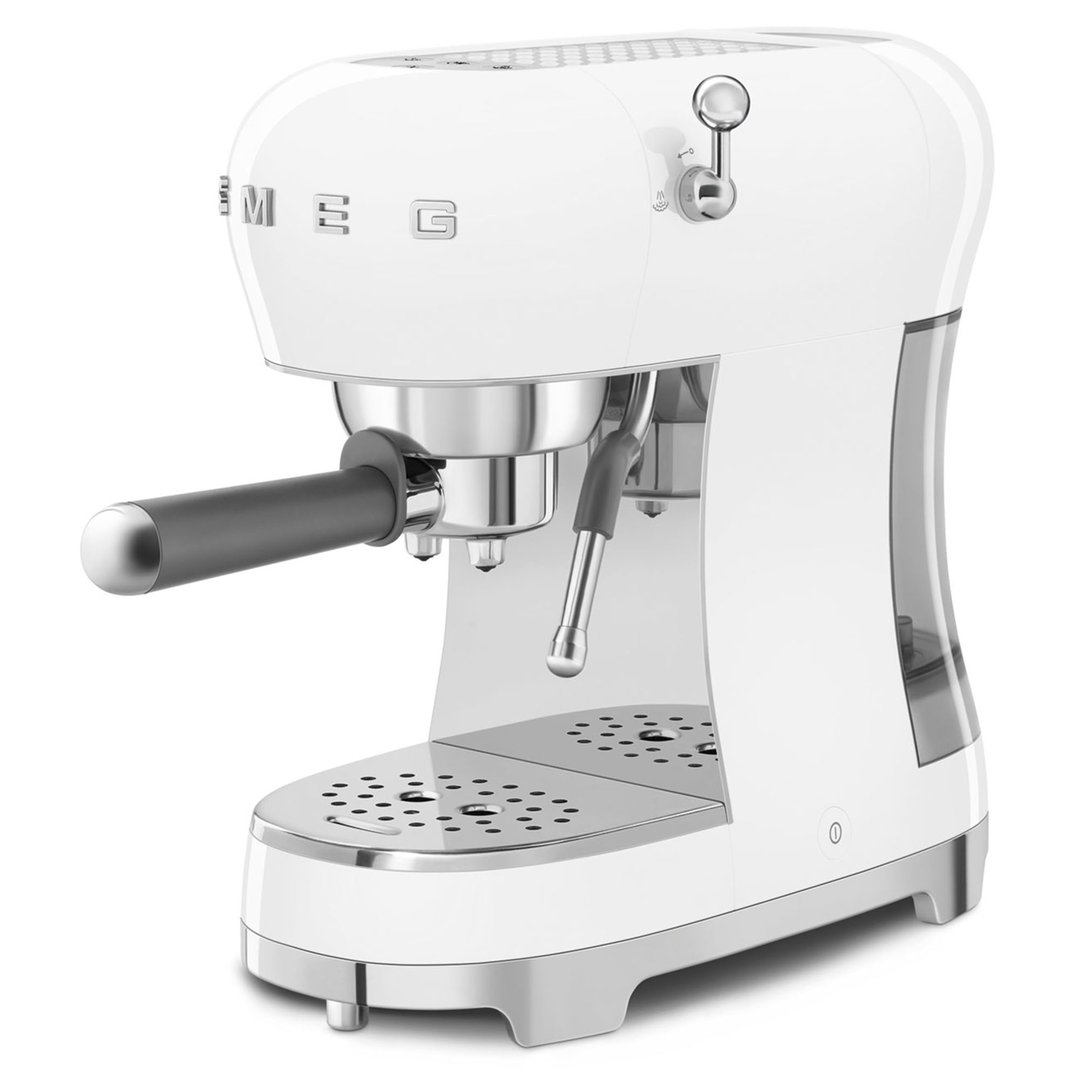 Smeg 50's Retro Style Espresso - White. ECF02WHAU