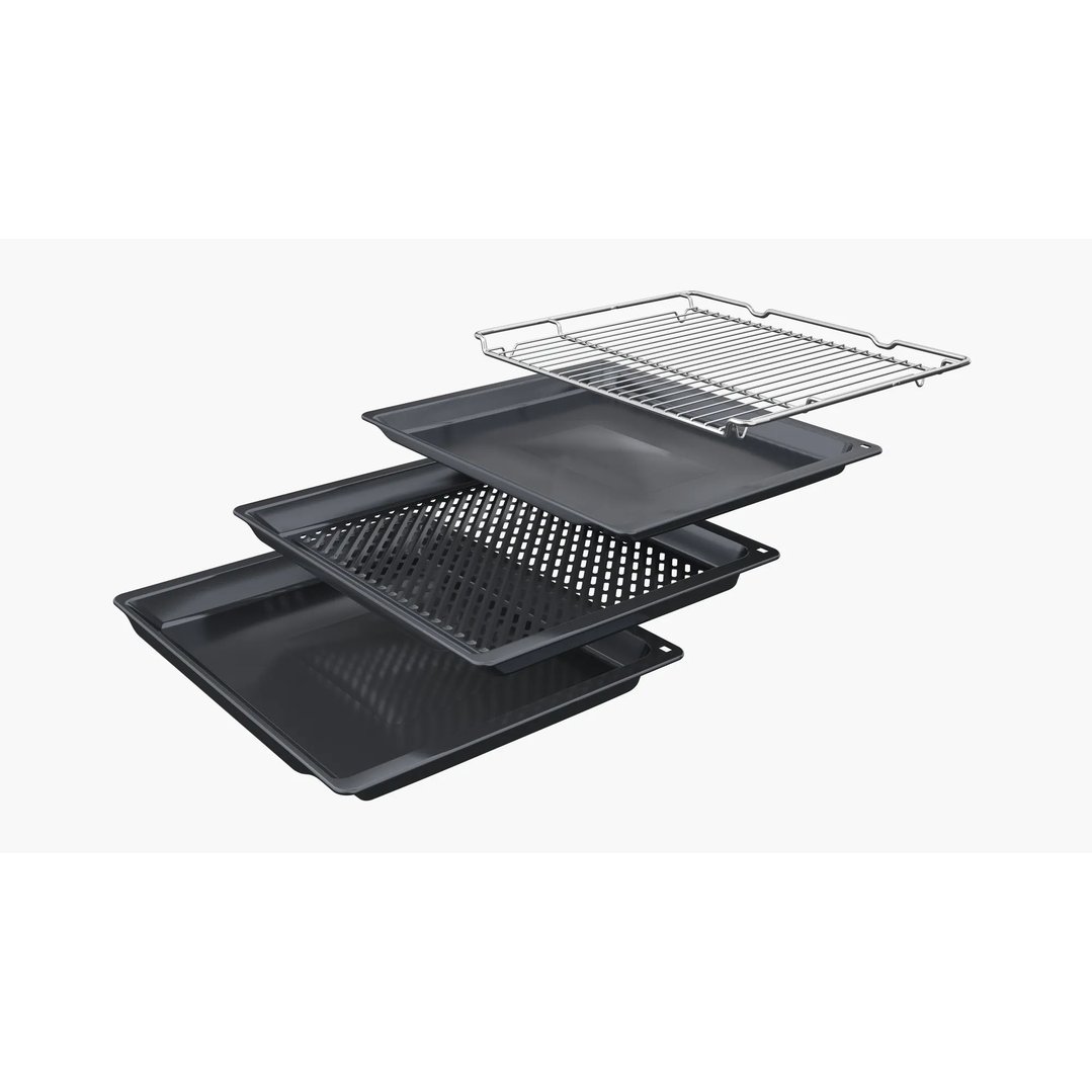 Bosch 60cm Accent Line Built-in Oven with Microwave & Steam - Black HNG978QB1A