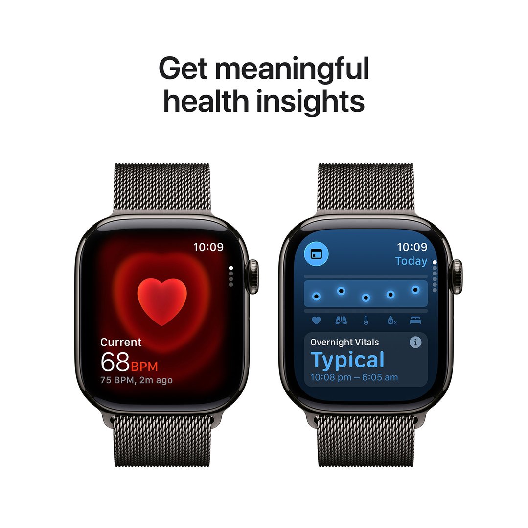 Apple Watch Series 11 42mm Slate Titanium Case GPS+ Cellular Slate Milanese Loop MF8U4X/A
