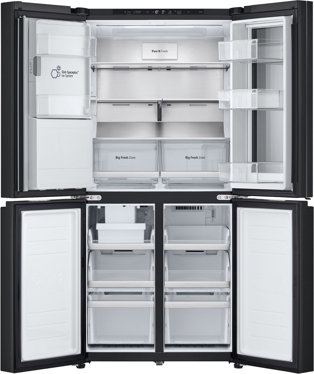 LG 508L Slim French Door Fridge in Matte Black Finish GF-V500MBLC