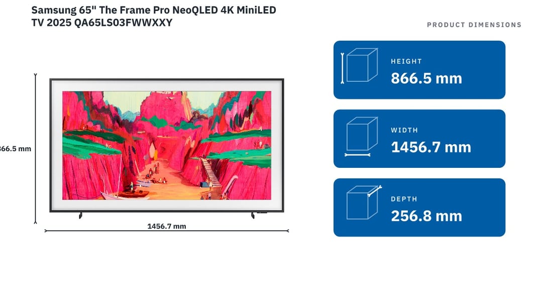 Samsung 65" The Frame Pro NeoQLED 4K MiniLED TV 2025 QA65LS03FWWXXY