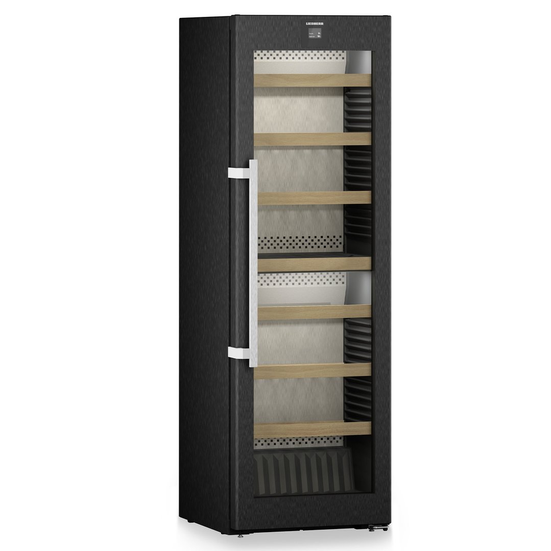 Liebherr 155 Bottle Dual Zone Wine Fridge - Black Steel WPBS5262RHH