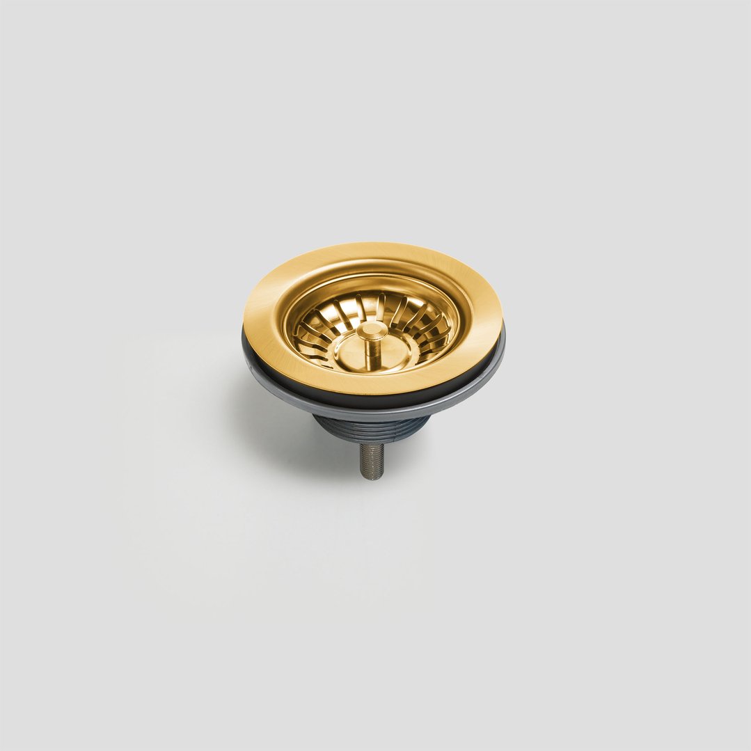 Oliveri Basket Waste With Extended Screw Length Brushed Gold AC14-AU-EXT