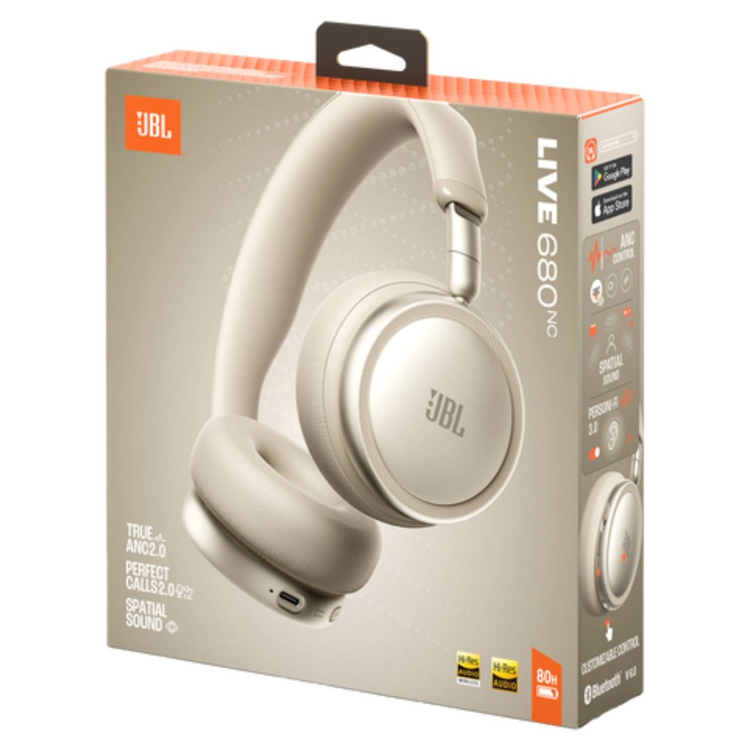 JBL Live 680 On-Ear BT Noise Cancelling Headphones Champagne JBLLIVE680NCCPG
