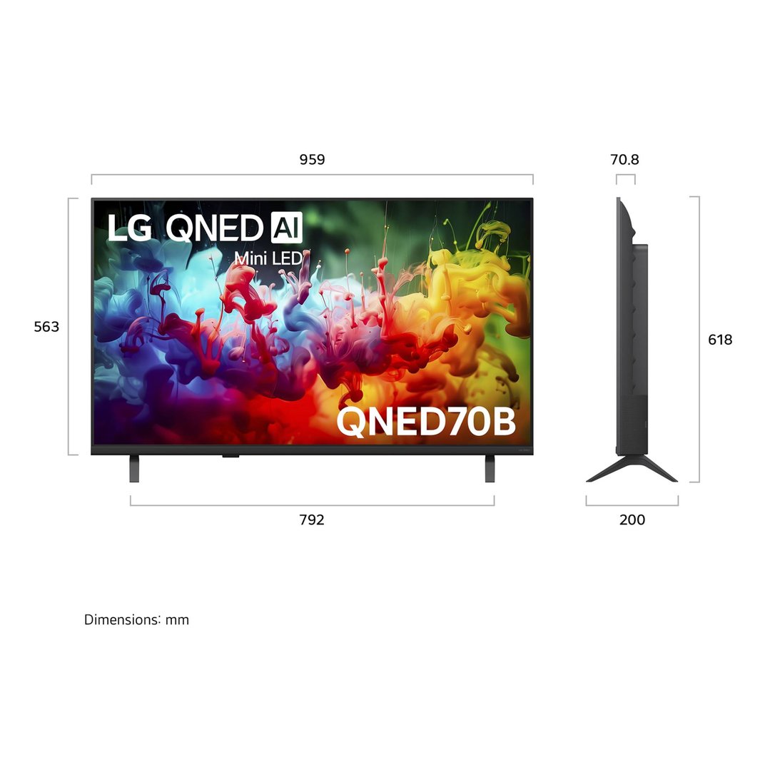 LG 43" QNED70B 4K AI Mini LED Smart TV 2026 43QNED70BSA