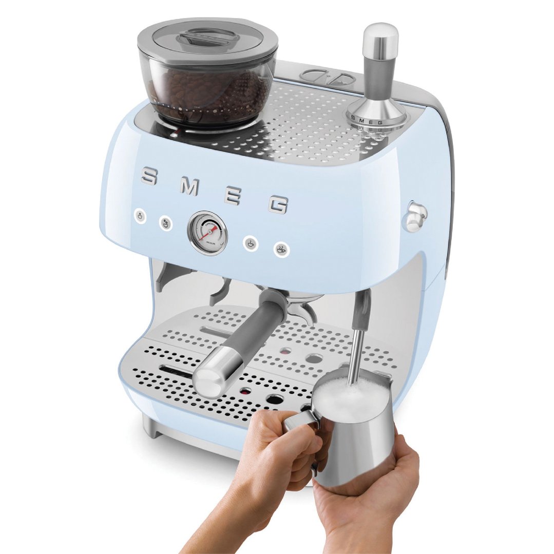 Smeg Espresso Coffee Machine - Blue EGF03PBAU