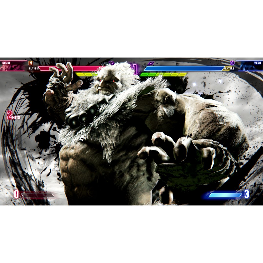 A screenshot from the Street Fighter 6 video game showing two characters fighting