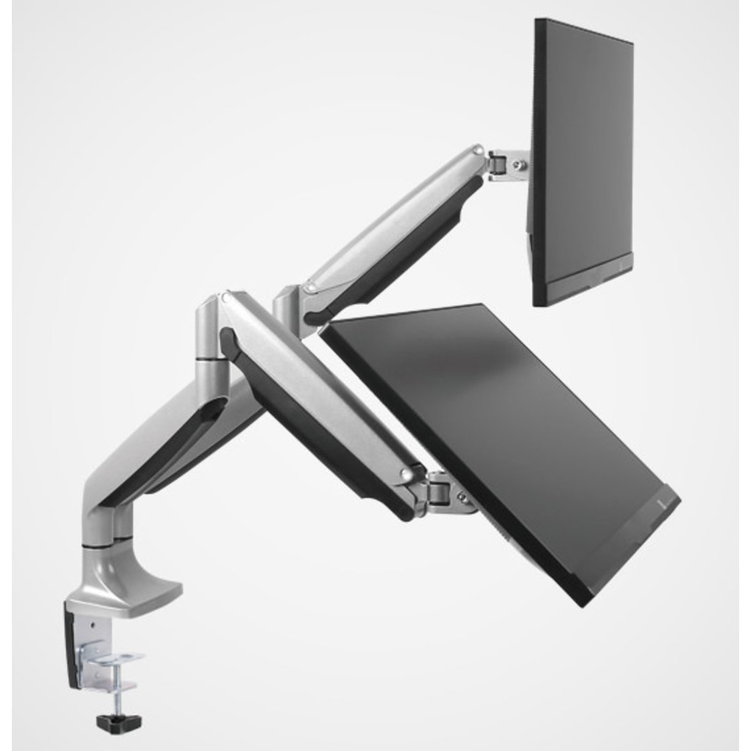 Ergovida Double Arm Gas Spring Monitor Desk Mount EMA10-C24