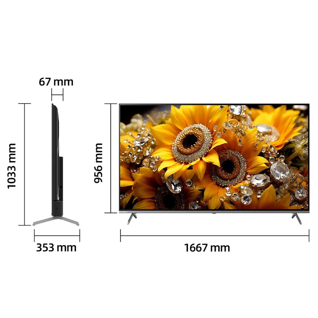 Chiq 75" 4K QLED Google Frameless TV (2025) U75QM10