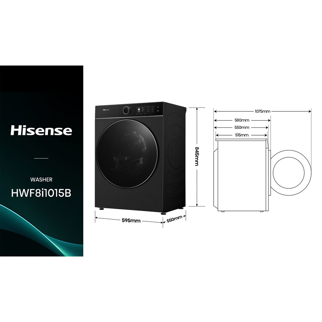 Hisense Series 8i 10kg Front Load Washer HWF8I1015BX