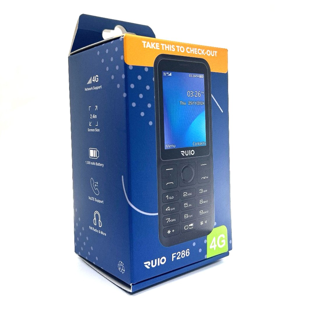 RUIO F286 4G Feature Phone Black RUIOF286