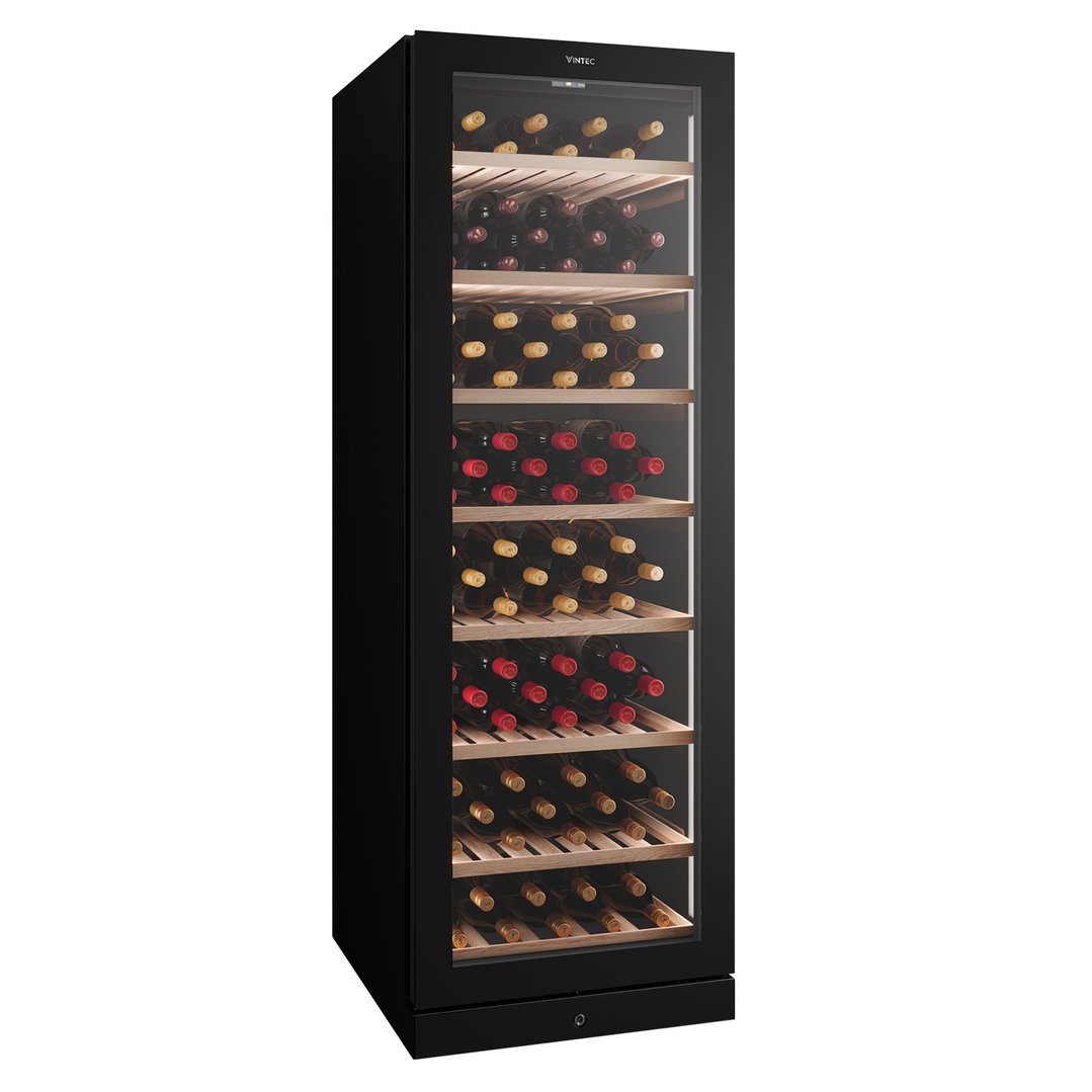Vintec 169 Bottle Single Zone Wine Cabinet - Black VWS175FAB-X