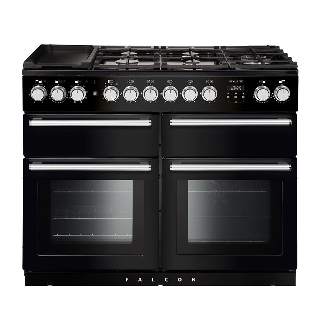 Falcon Nexus SE 110cm Dual Fuel Range Cooker Black/Chrome NEXSE110DFBLCH